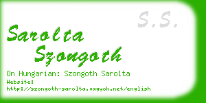 sarolta szongoth business card